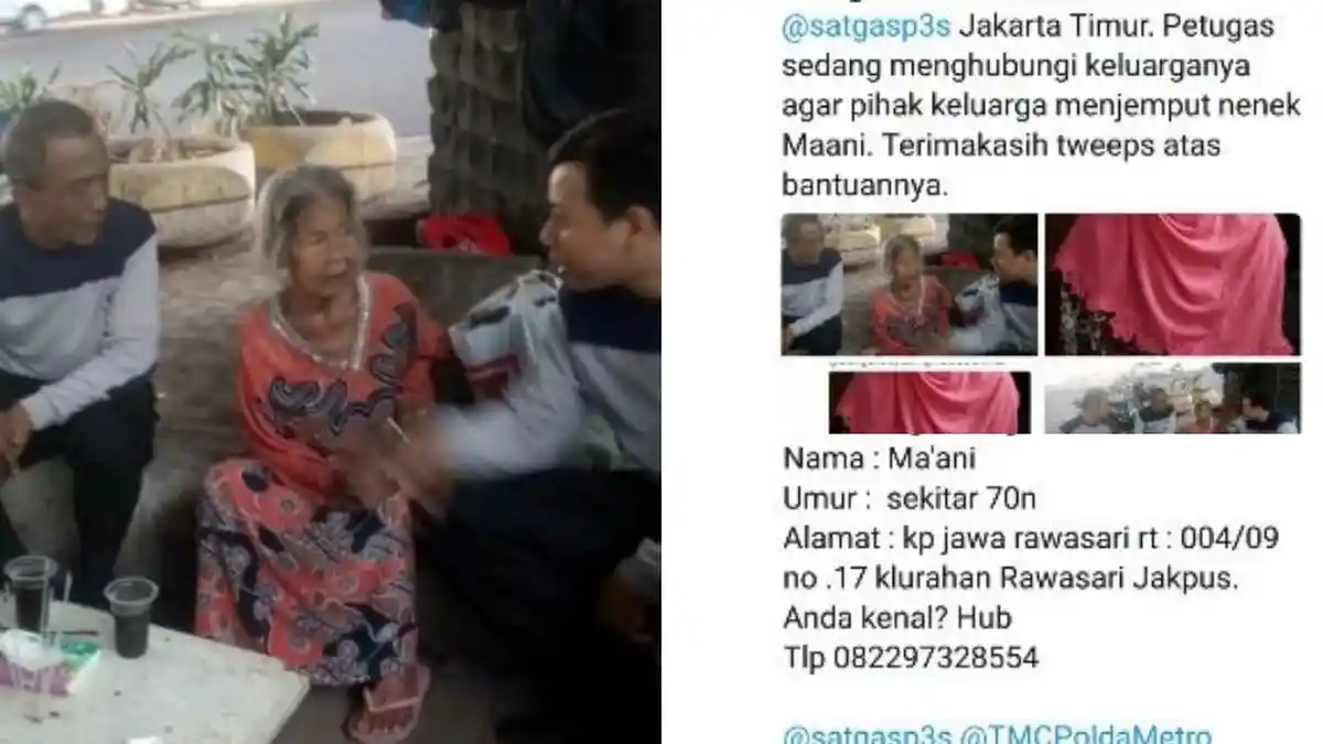 Petugas Dinsos Kembalikan Lansia yang Lupa Alamat Rumah