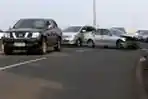 Kecelakaan Mobil BMW di Fly Over Antarasi