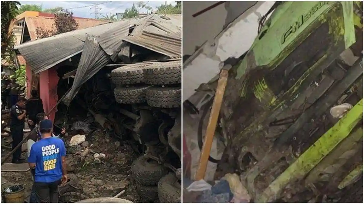 Kecelakaan Maut, 2 Anak Balita Tewas, Truk Tabrak Rumah
