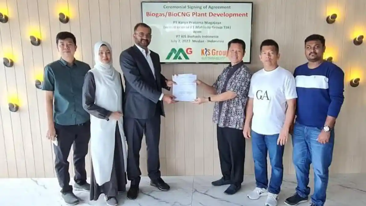 Pembangunan Proyek Biogas, Mahkota Group - KIS Group Lakukan Penandatanganan Perjanjian Kerja Sama