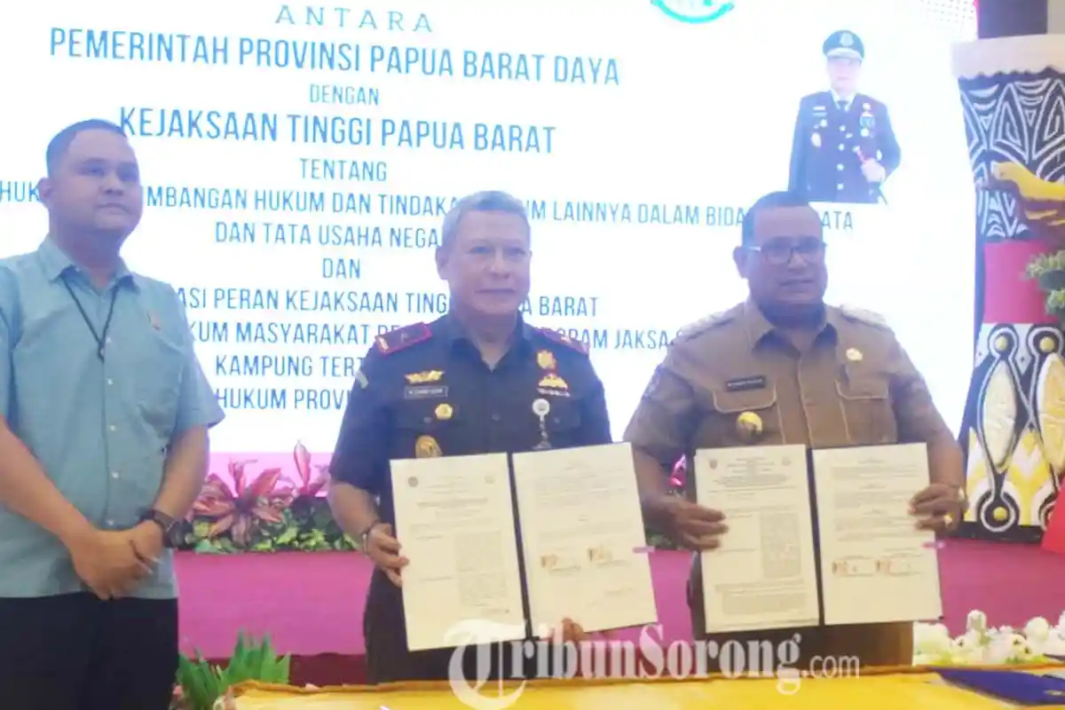 Pemprov Papua Barat Daya Teken MoU dengan Kejaksaan Tinggi Papua Barat 