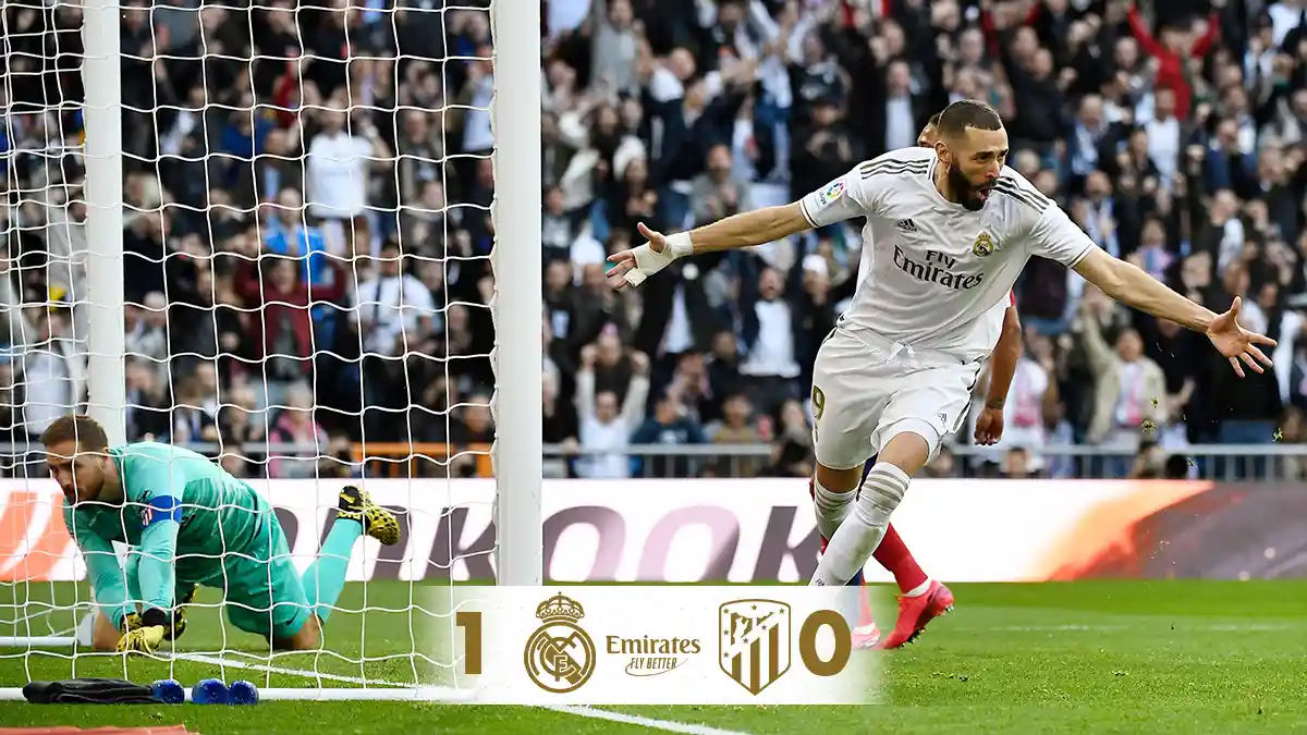 Video Cuplikan Gol & Highlight Pertandingan Real Madrid vs Atletico Madrid, Karim Benzema Cetak Gol