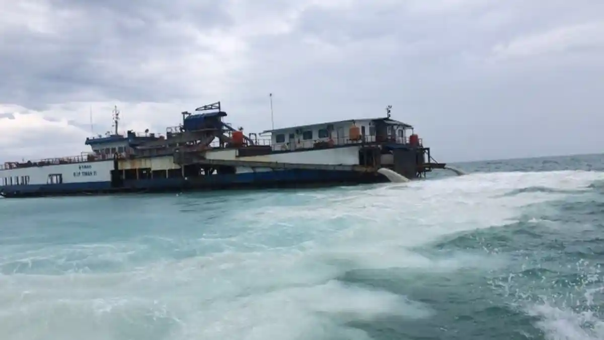 Gubernur Babel Setop Kapal Isap di Beltim, Soal Sampai Kapan Tunggu Pansus DPR