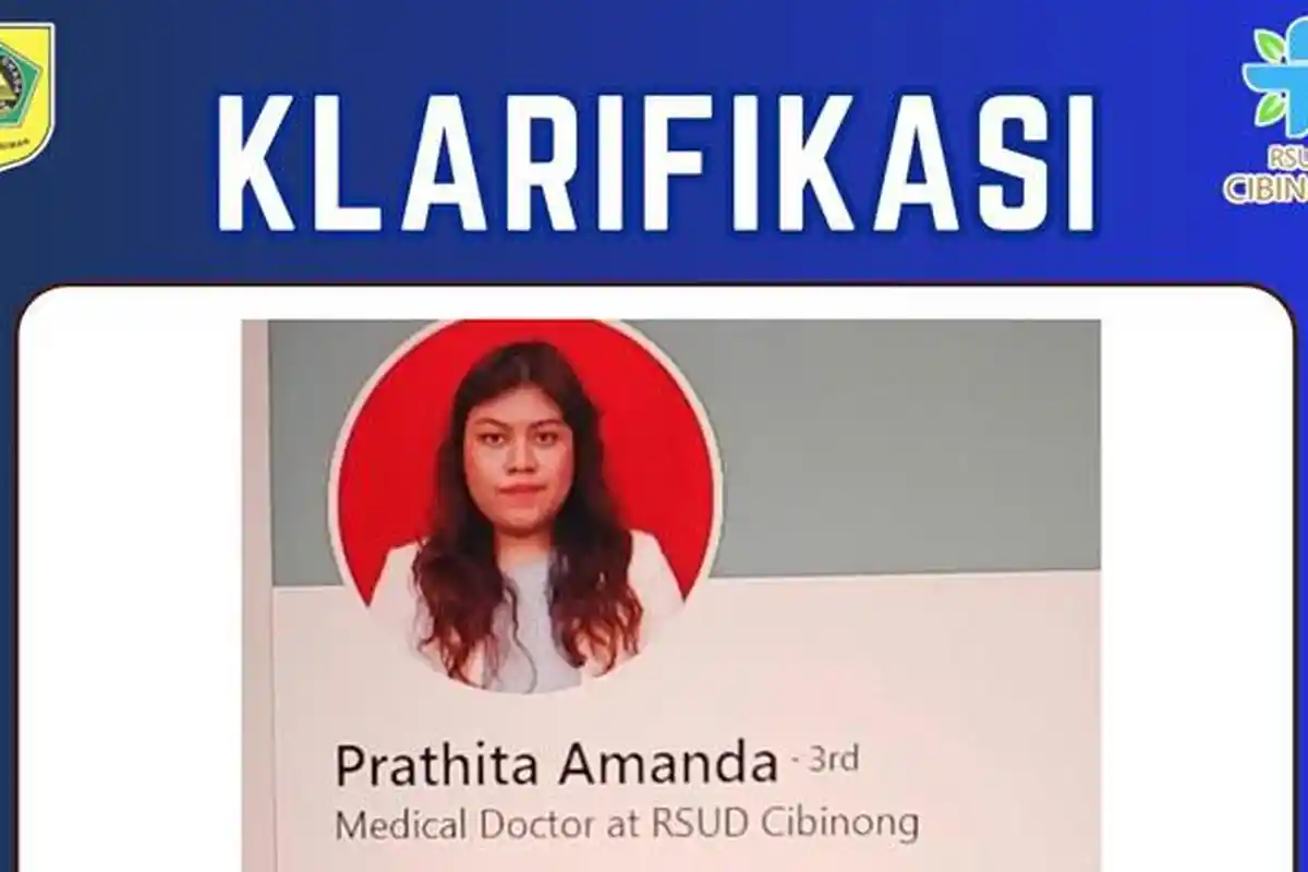 Bantahan RS Soal Dokter Prathita Amanda Disebut Bekerja di RSUD Cibinong Bogor: Tidak Berpraktek