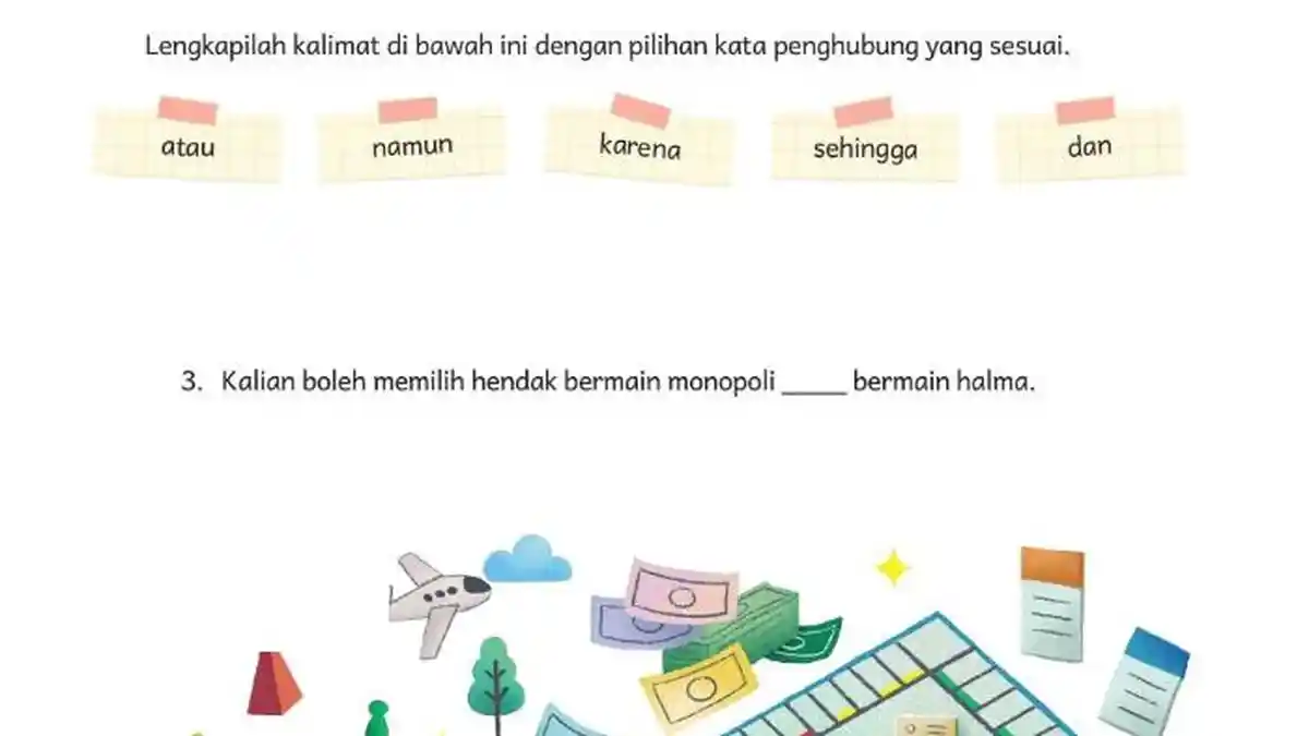 Kunci Jawaban Bahasa Indonesia Kelas 5 SD, Kalian Boleh Memilih Hendak Bermain Monopoli . .