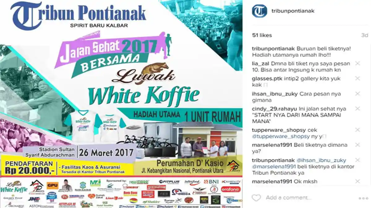 BURUAN! Beli Tiket Jalan Sehat Tribun Rp 20 Ribu, Hadiah Utama Rumah
