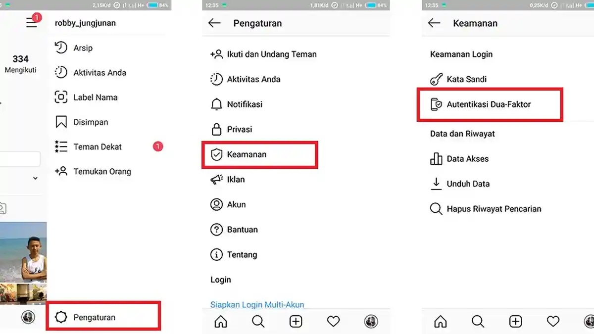 CARA SETTING Autentikasi Dua Langkah di Facebook, Instagram, WhatsApp Mudah dan Gampang