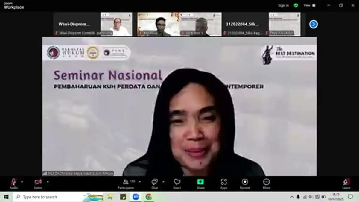Fakultas Hukum UKSW Adakan Webinar Nasional, Perluas Wawasan Tentang Perancangan KUHPerdata