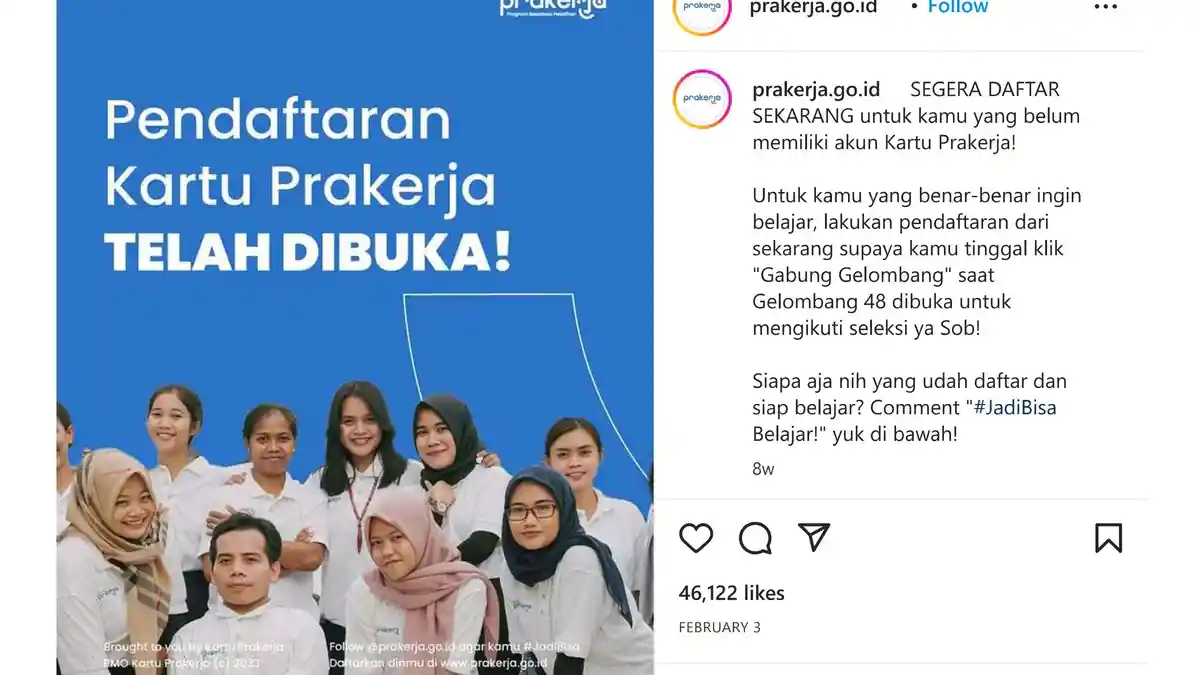 Cara Daftar Kartu Prakerja 2023 dan Syarat Pendaftaran Prakerja 2023, Siapkan Data Diri Berikut Ini
