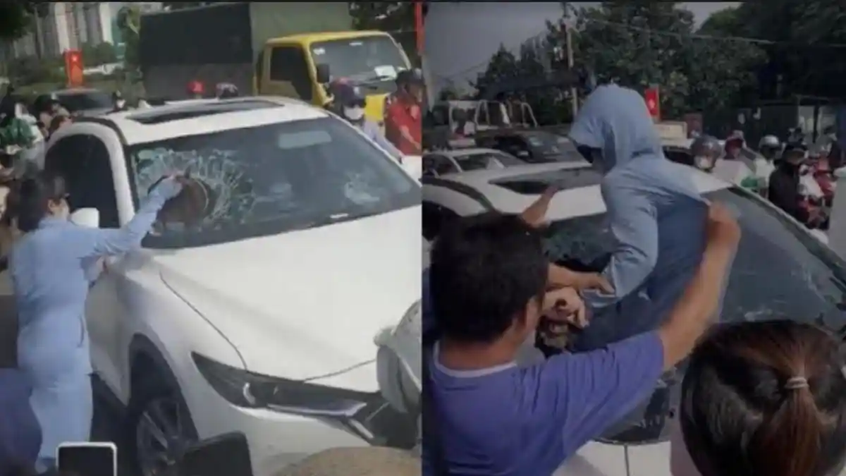 Istri Ngamuk Pergoki Suami Selingkuh, Pecahkan Kaca Mobil dan Kaget saat Lihat Sosok Selingkuhan