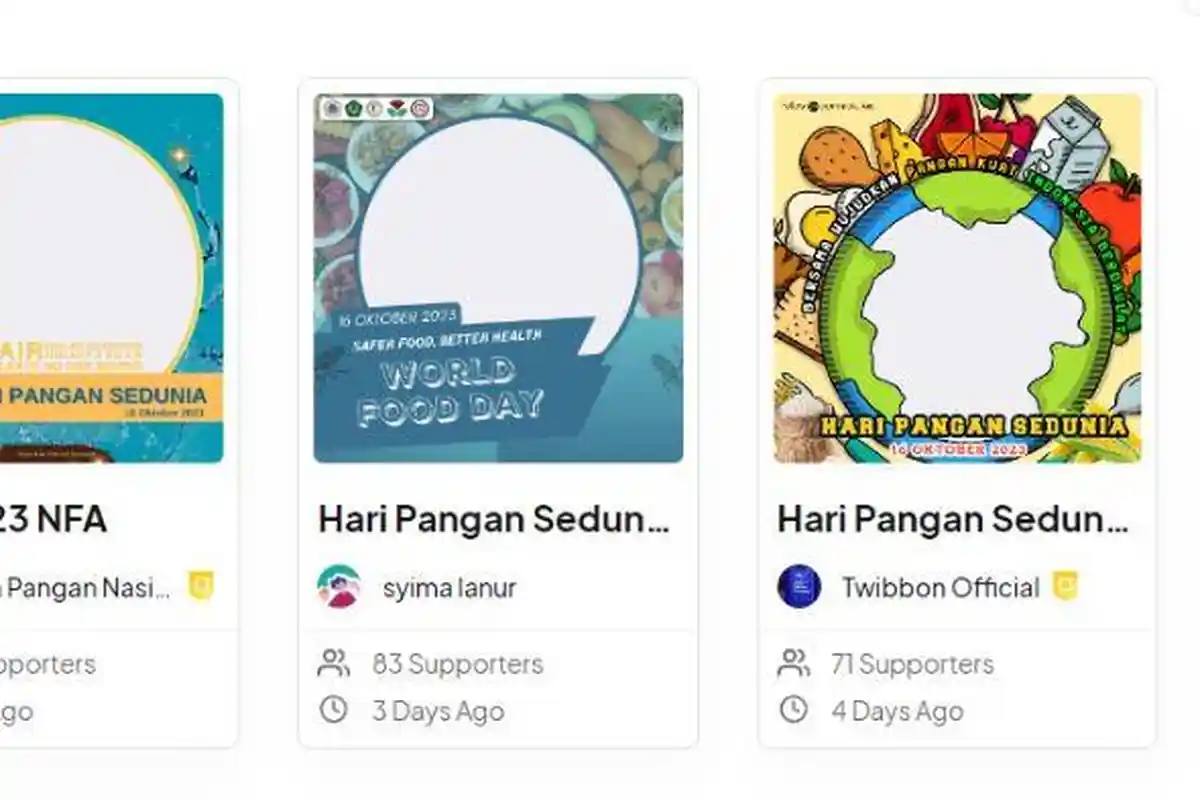 20 Link Twibbon Hari Pangan Sedunia 2023 dan Cara Menggunakannya, Pasang di Media Sosial