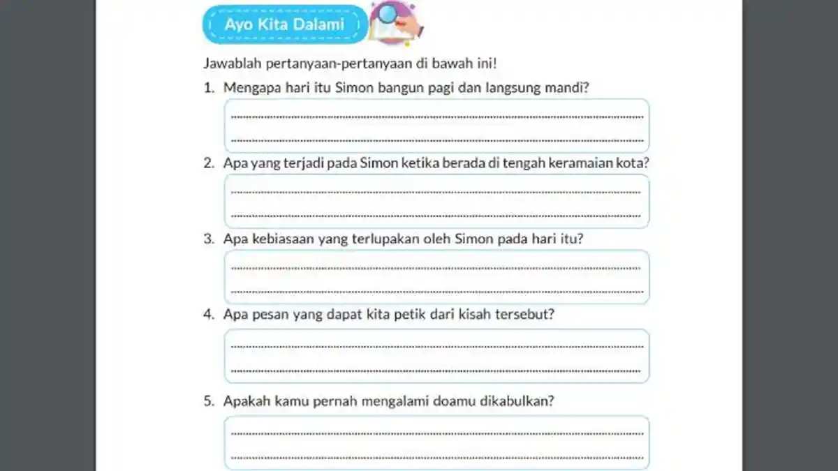 Kunci Jawaban Pendidikan Agama Katolik Kelas 4 SD Halaman 141 Kurikulum Merdeka Bab 4: Dalami Cerita