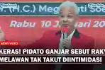 Keras Pidato Ganjar di HUT PDIP Singgung Rakyat Melawan Tak Takut Diintimidasi Hingga Keluhkan Harga