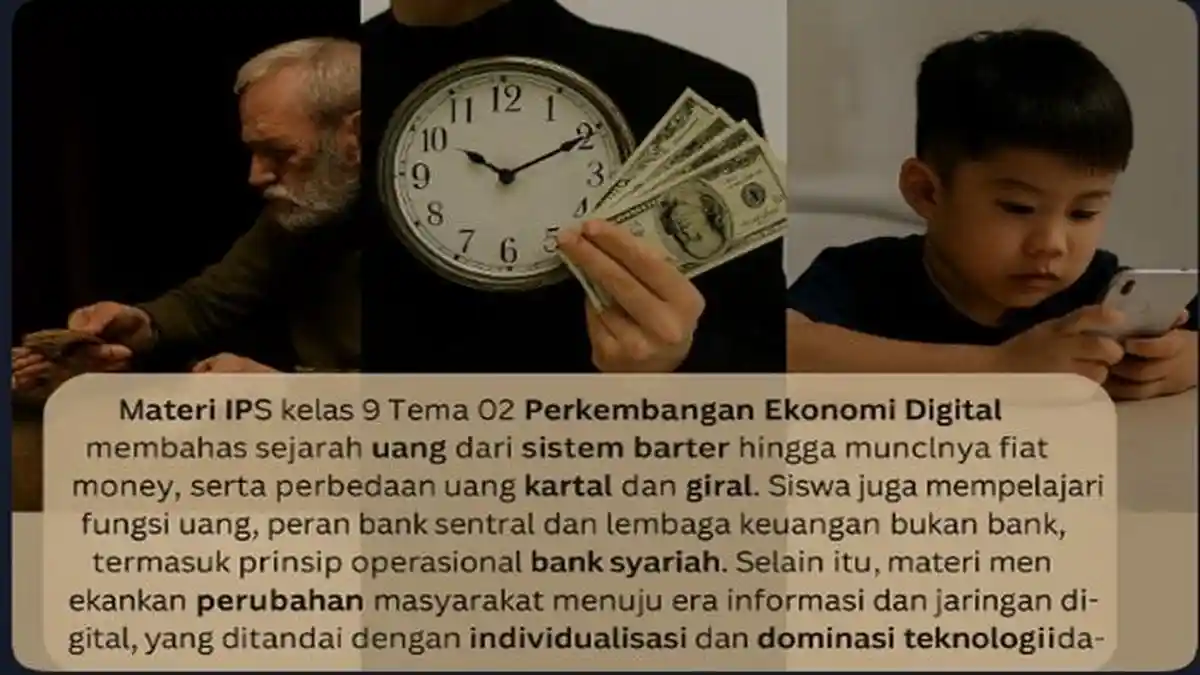 Soal dan Penjelasan Inti Utama Materi Tema 02 Perkembangan Ekonomi Digital IPS Kelas 9 SMP