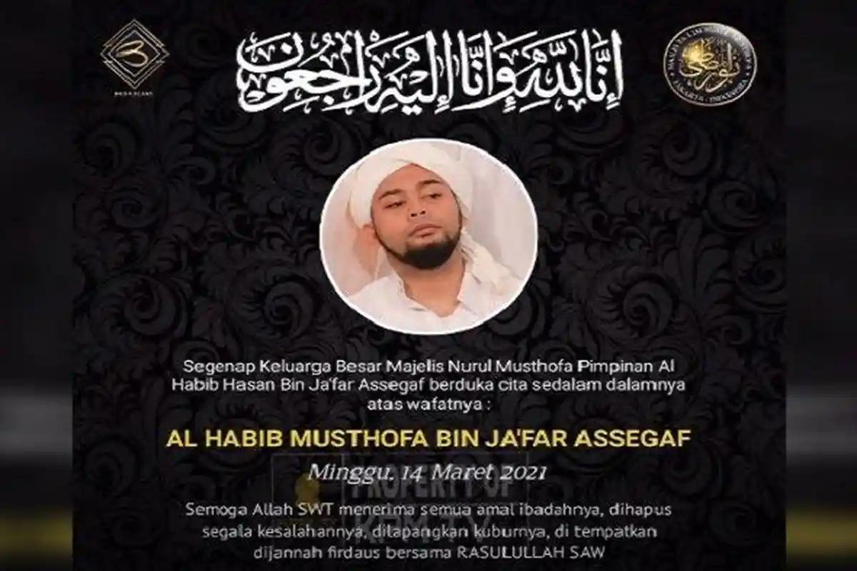 Sosok Al Habib Mustofa bin Jafar Assegaf yang Meninggal Dunia, Wafat saat Sedang Membaca Maulid