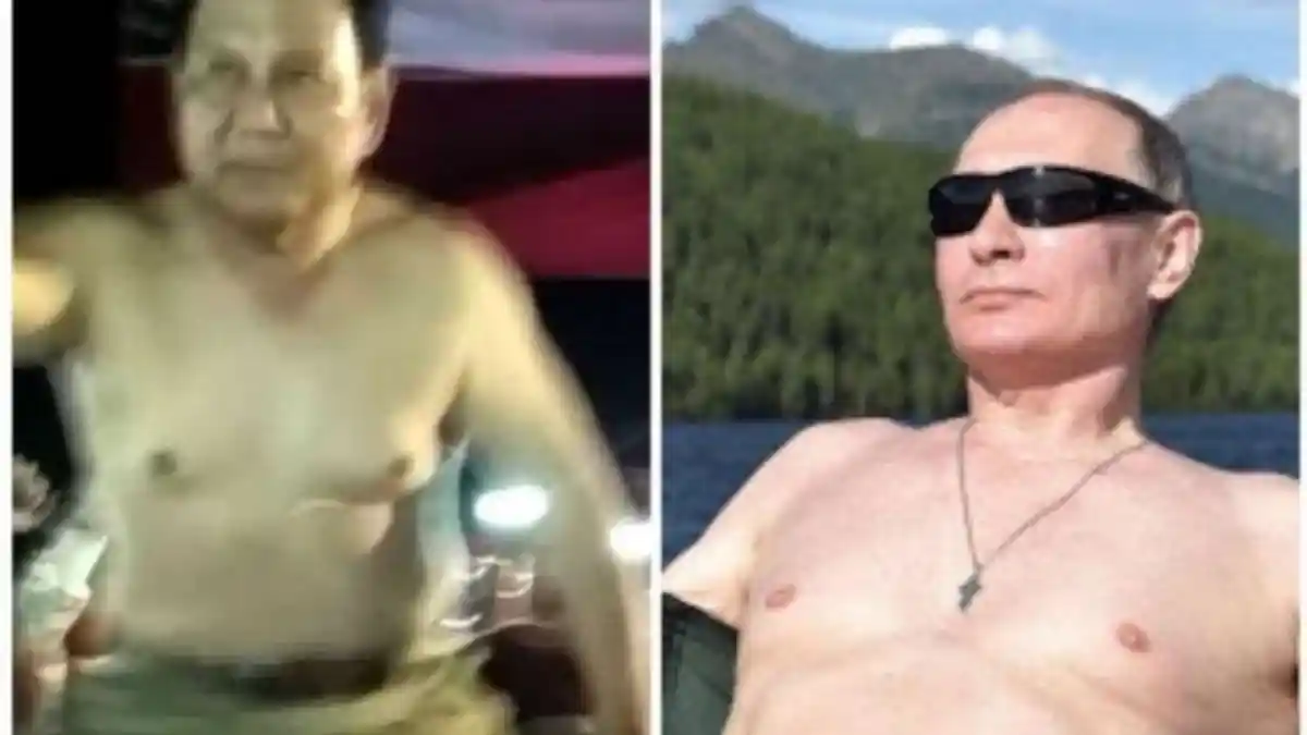 Viral Prabowo Subianto Diarak Telanjang Dada, Ini Perbandingannya Dengan Vladimir Putin!