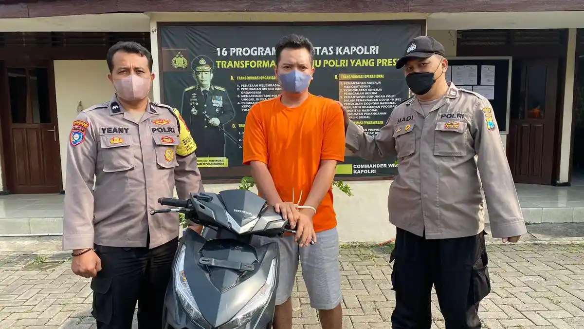 Jadi Incaran Polisi, Maling Motor di Gresik Akhirnya Bisa Ditangkap di Tempat Tak Terduga
