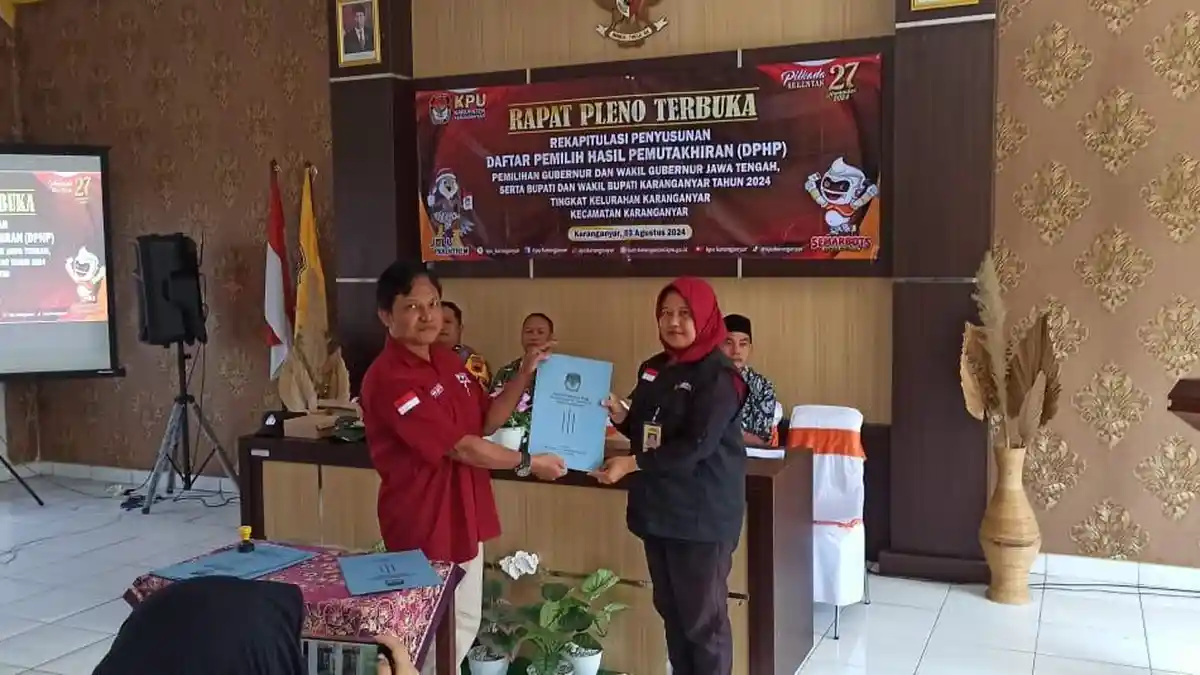 KPU Karanganyar Mulai Rekapitulasi Daftar Pemilih Tingkat PSS