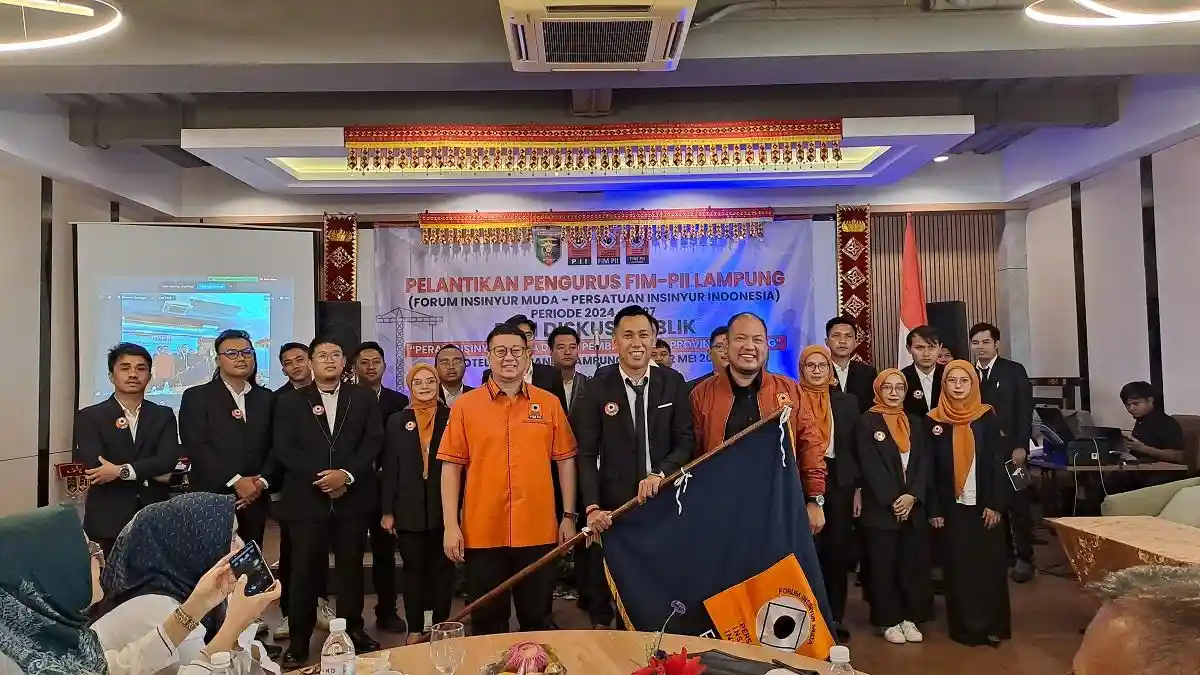 Persatuan Insinyur Indonesia Wilayah Lampung Periode 2024-2027 Resmi Dilantik