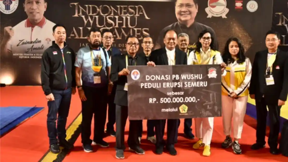 PB Wushu Indonesia Galang Donasi Untuk Korban Bencana Gunung Semeru