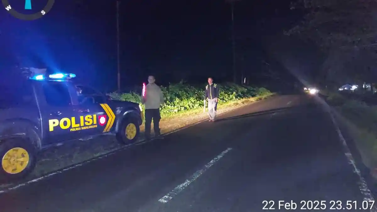 Polsek Tanah Jawa Patroli Malam, Amankan Jalanan dari Balap Liar dan Begal di Simalungun
