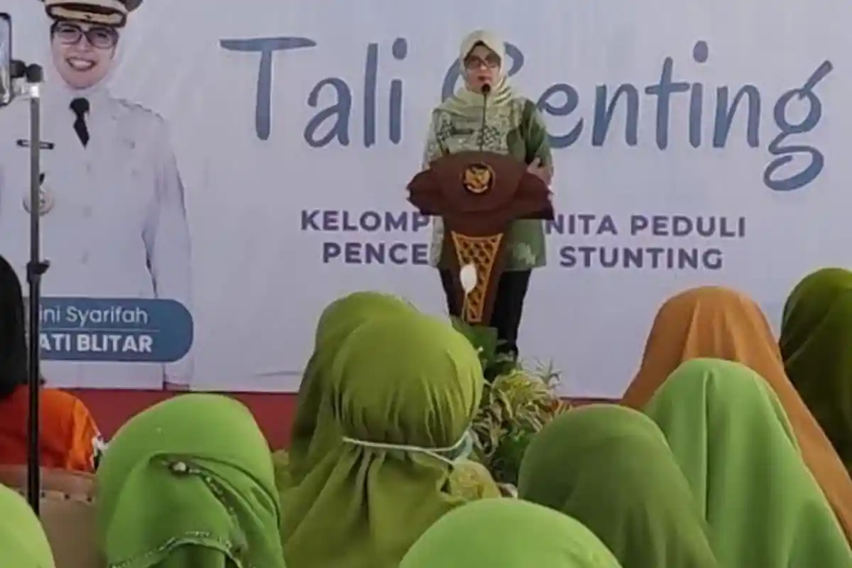 Mak Rini Bupati Blitar Launching Program Tali Centing untuk Turunkan Angka Stunting