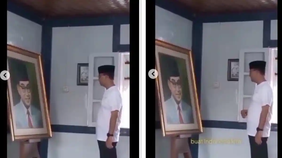 Anies Baswedan Curhat Sendiri di Depan Lukisan Bung Hatta, Netizen Senggol Pak Purnomo