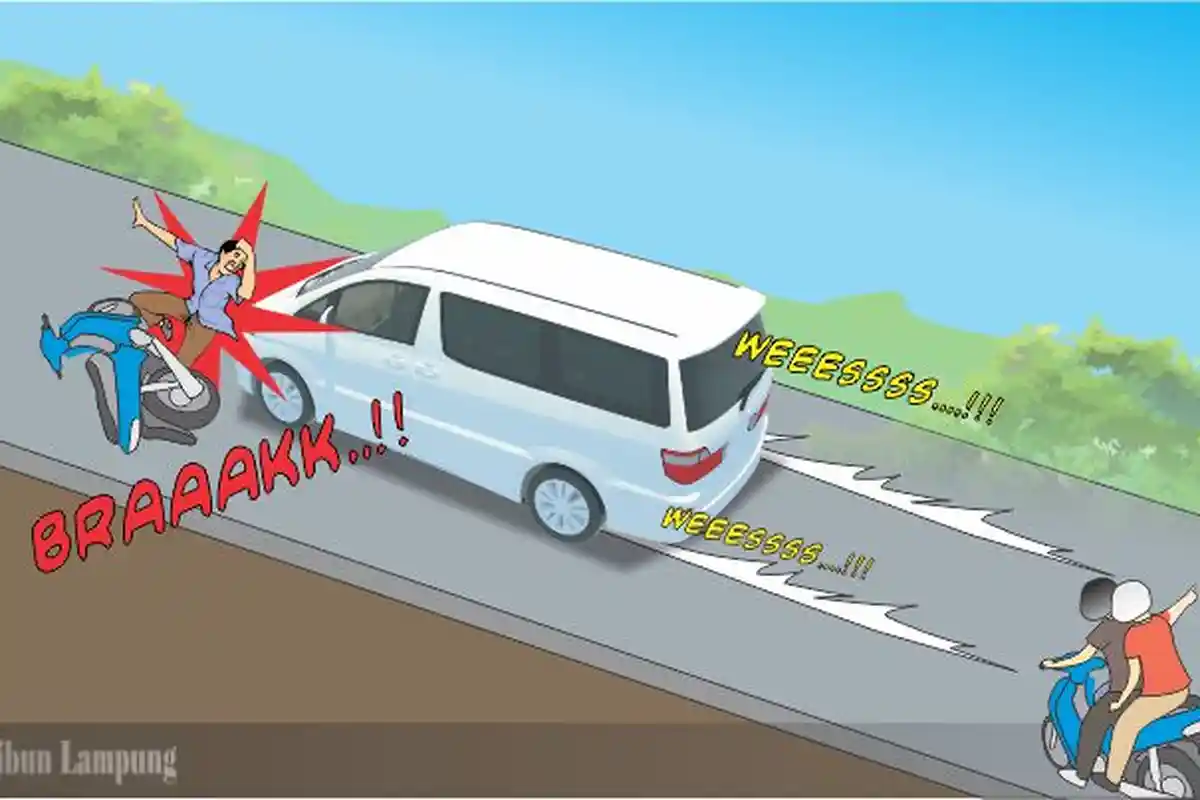 Kronologi Tabrakan Maut Yamaha Vixion vs Micro Bus yang Menewaskan Pelajar di Jalinsum Kalianda