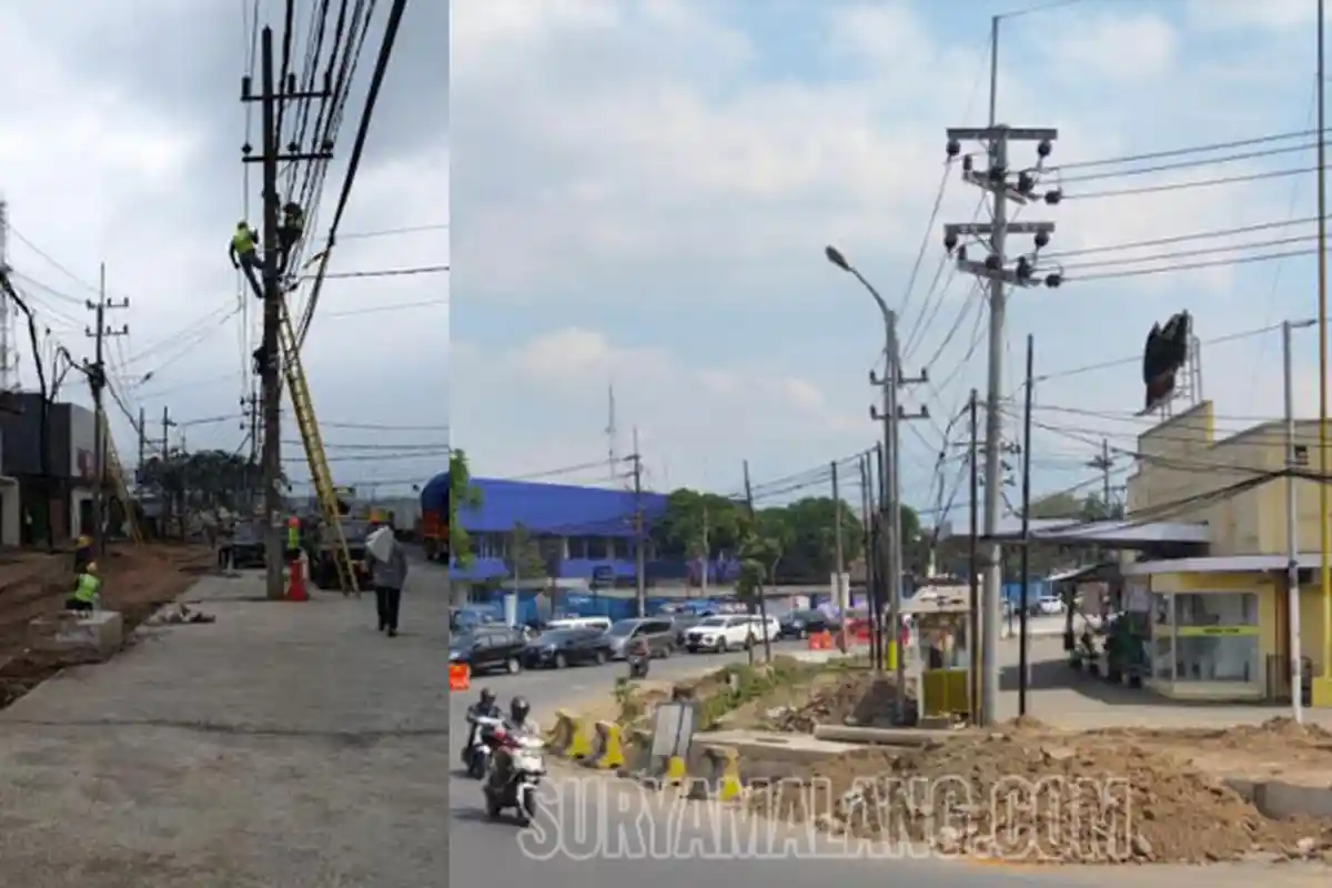 Cara PLN Malang Pindahkan 4 Tiang Listrik Dekat Underpass Karanglo agar Tak Ada Pemadaman