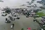 Kondisi Banjir Makassar Dilihat dari Kamera Drone
