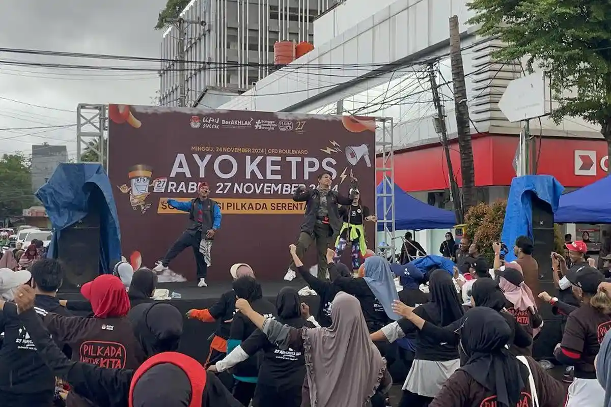 Lewat Senam Zumba, KPU Sulsel Sosialisasi Ayo ke TPS di CFD Boulevard
