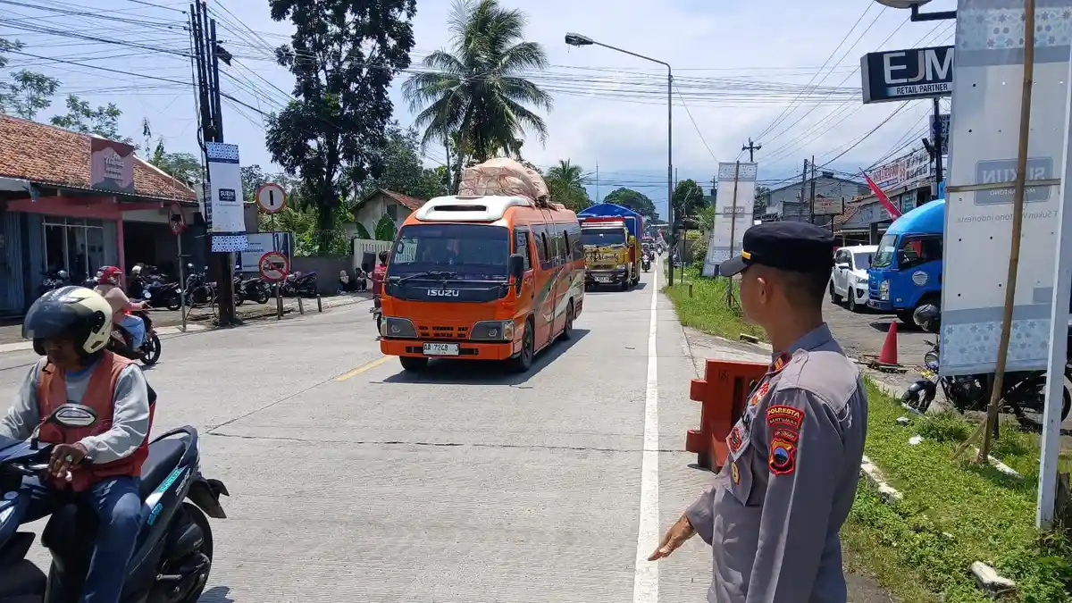 Polresta Banyumas Siagakan Tim Urai di Ajibarang Antisipasi Kemacetan Arus Mudik dan Arus Balik