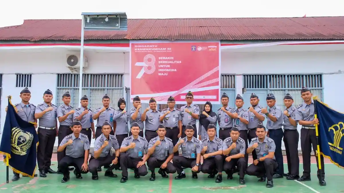 Lapas Labuhan Bilik Laksanakan Upacara HUT ke-78 HDKD, Kalapas Ucap Terima Kasih