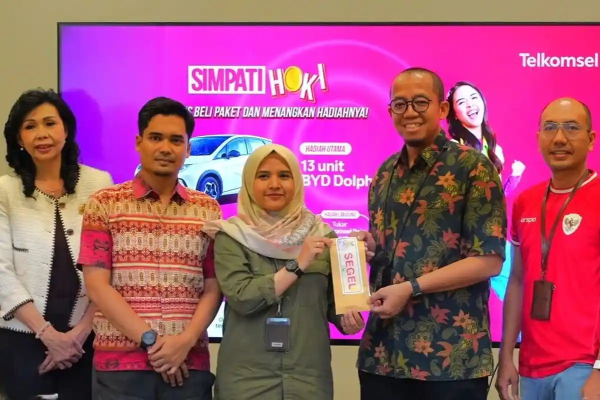 Momen HPN, Telkomsel Umumkan 13 Pemenang Mobil Listrik BYD Dolphin Grand Prize SIMPATI HOKI