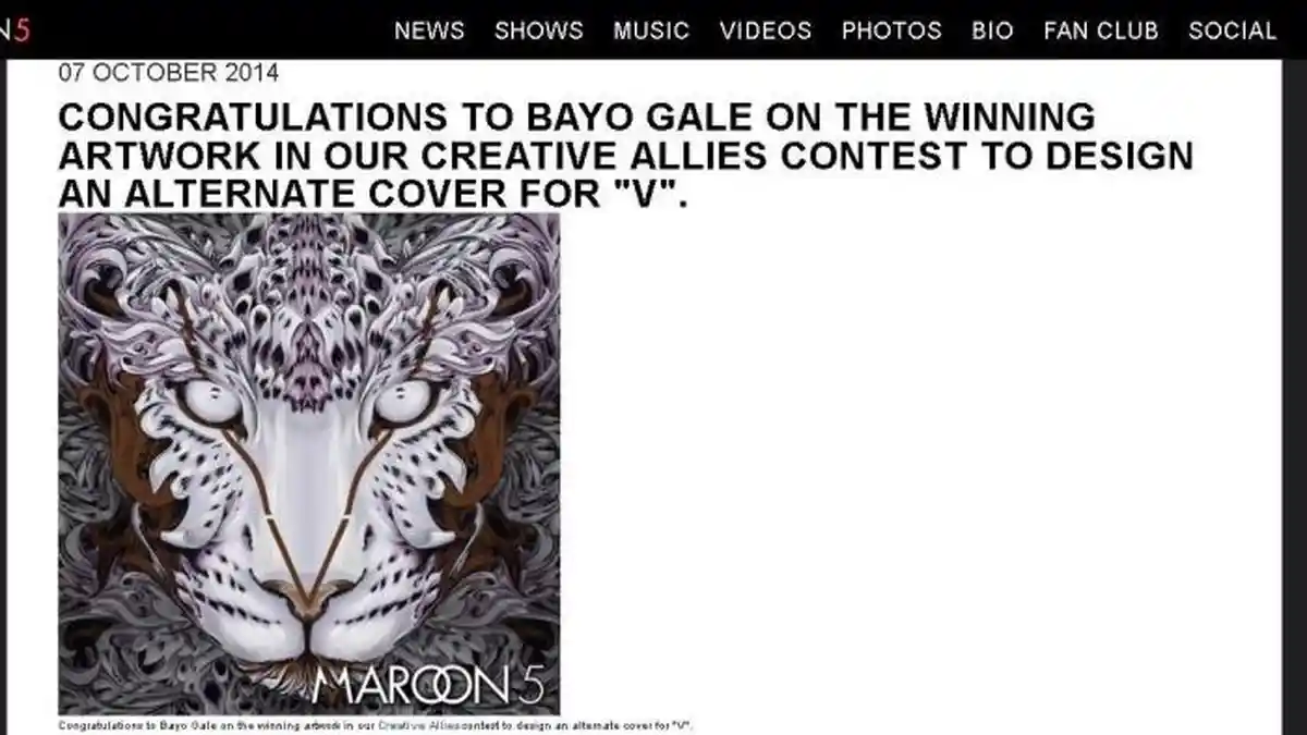 Mahasiswa ISI Yogya Pemenang Kontes Desain Cover Album Maroon 5
