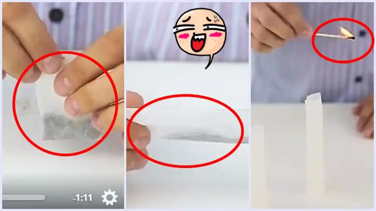 Pria Ini Tak Sengaja Bakar Pembungkus Teh Celup, Lihat yang Terjadi Selanjutnya, Ternyata