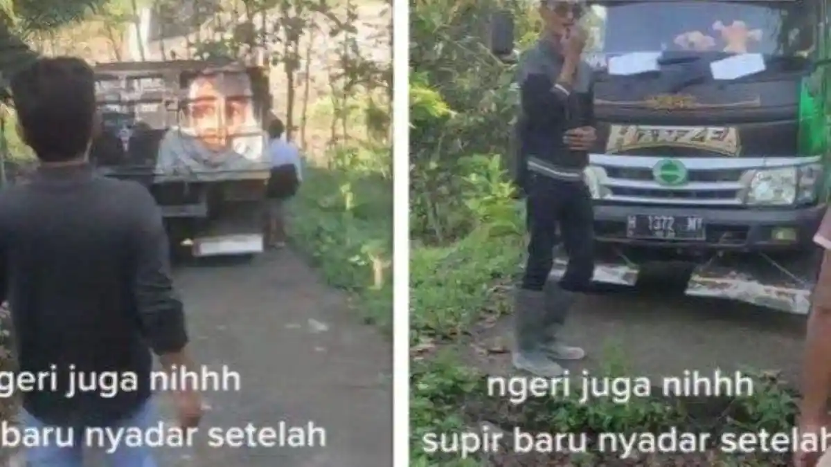 VIRAL Truk Kesasar ke Dekat Makam Usai Antar 'Wanita Cantik' di Ungaran Bikin Warga Pusing