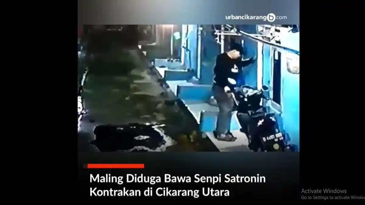 Viral Aksi Maling dengan Santai Nenteng Senpi Sisir Kontrakan di Cikarang 