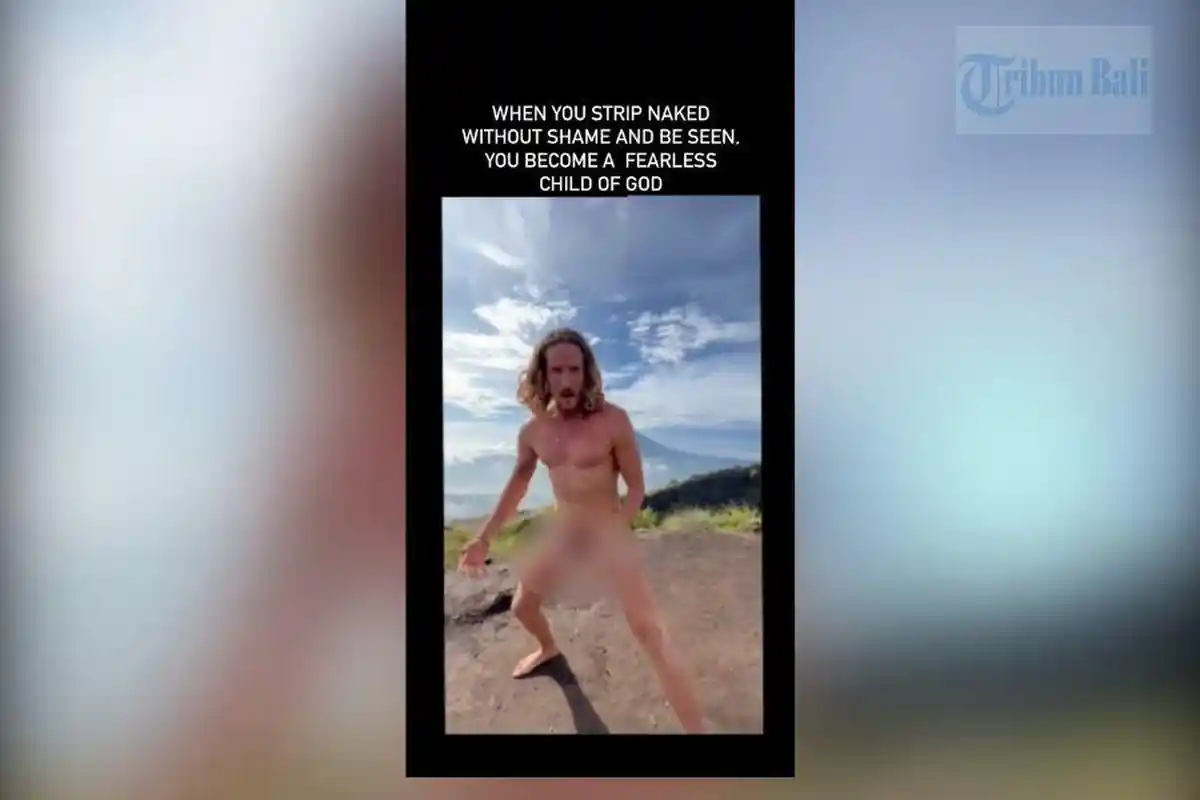 VIRAL! Video Bule Menari Tanpa Busama Diduga di Kawasan Suci Gunung Batur