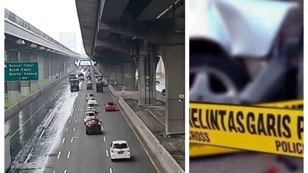 Kecelakaan Hari Ini di Tol Japek Arah Jakarta, Truk Bermuatan Kardus Terbalik, Update Kondisi