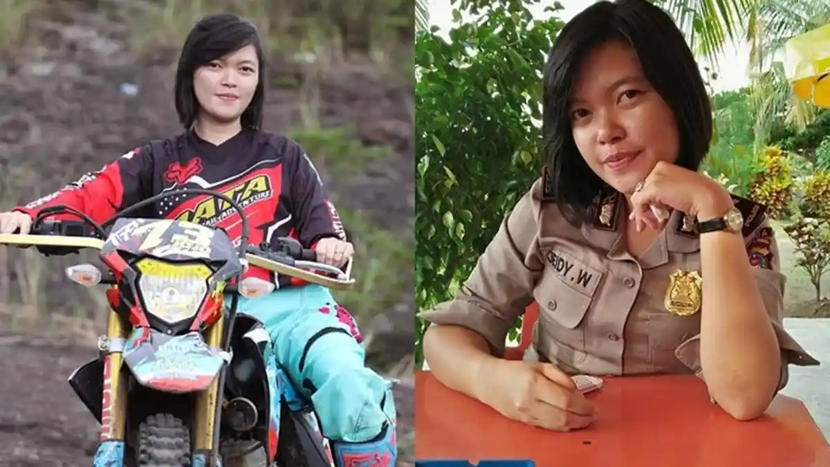 Jeidy Walukow, Polwan Cantik Asal Minsel Hobi Adventure Motor Trail