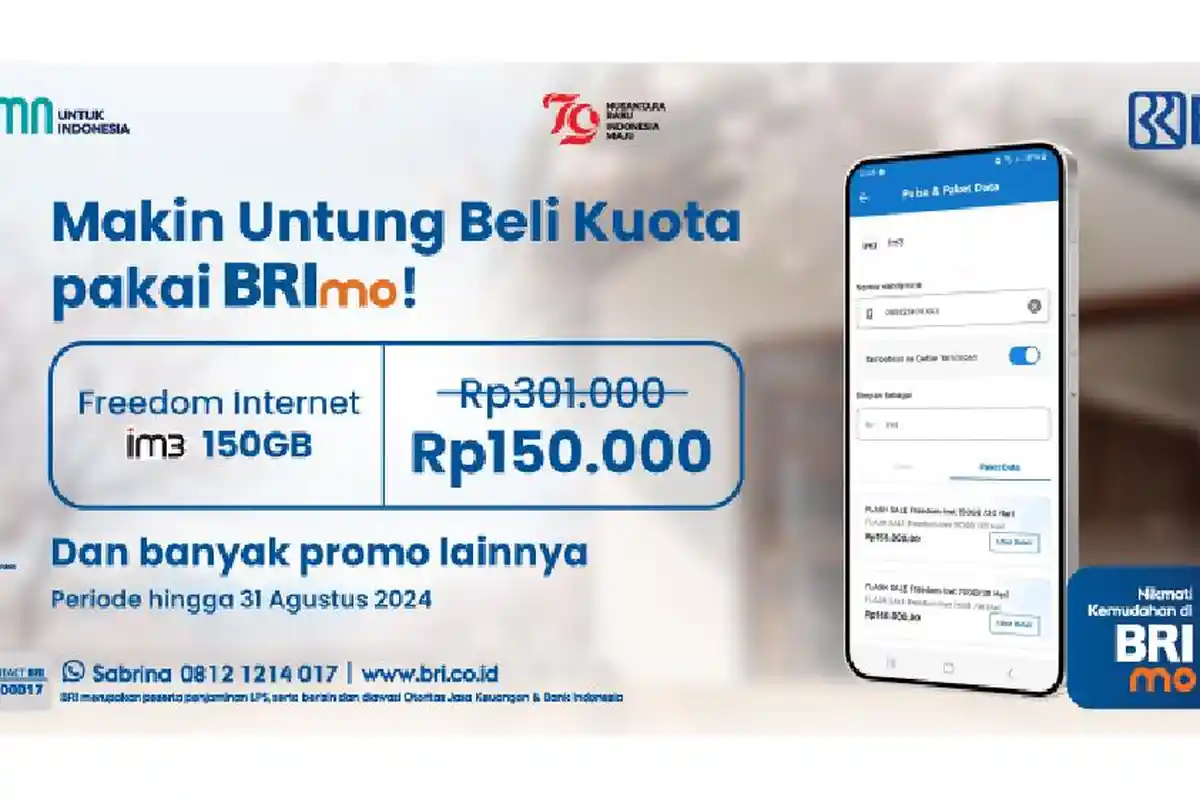 Akhir Bulan Bisa Menang Banyak! Yuk Beli Pulsa atau Paket Data di Mobile Banking BRImo