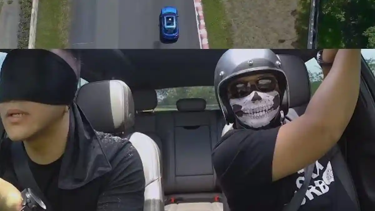 VIDEO: Matanya Tertutup, Demian Aditya Nyetir Mobil Seharga Hampir Rp 2 M, Lihat yang Terjadi!