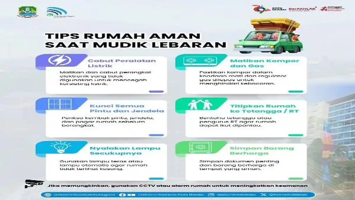 Pemkot Bekasi Bagikan Tips Rumah Aman Saat Mudik Lebaran