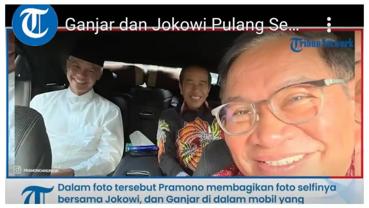 Terekam Momen Jokowi dan Ganjar Pranowo Semobil Hingga Pulang Kampung Bareng Usai Penetapan Capres