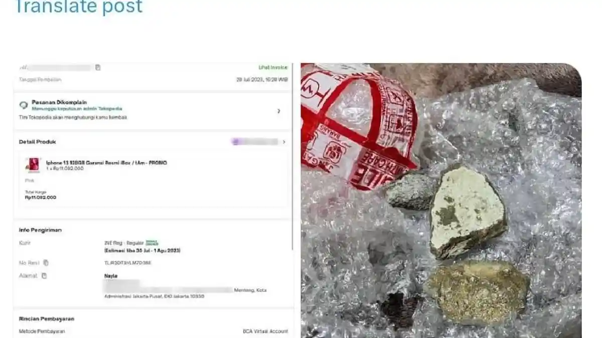 Warganet Beli iPhone Dapat Batu, Begini Tanggapan Tokopedia