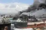 Puluhan Kapal Terbakar di Benoa Denpasar Bali