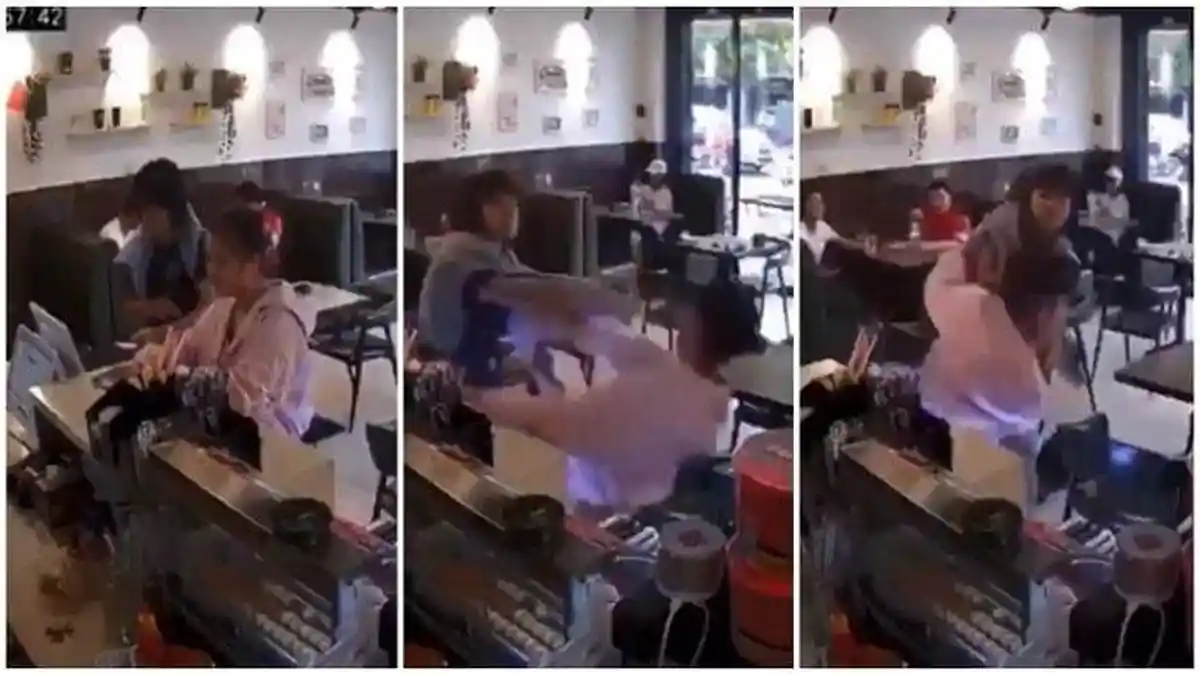 Video Viral, Perempuan Ini Dapat Bogem Mentah karena Seenaknya Serobot Antrean Kasir