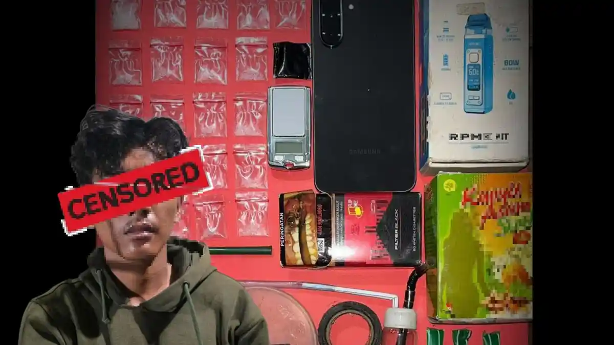 Satresnarkoba Polres Kotabaru Bekuk Pengedar di Gunung Ulin, Sita 21 Paket Sabu hingga Alat Hisap