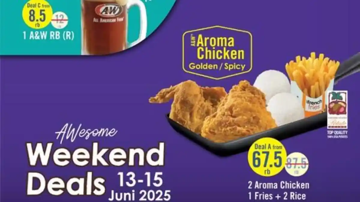 Promo Makanan Jumat 13 Juni 2025: Ada A&W hingga Burger King